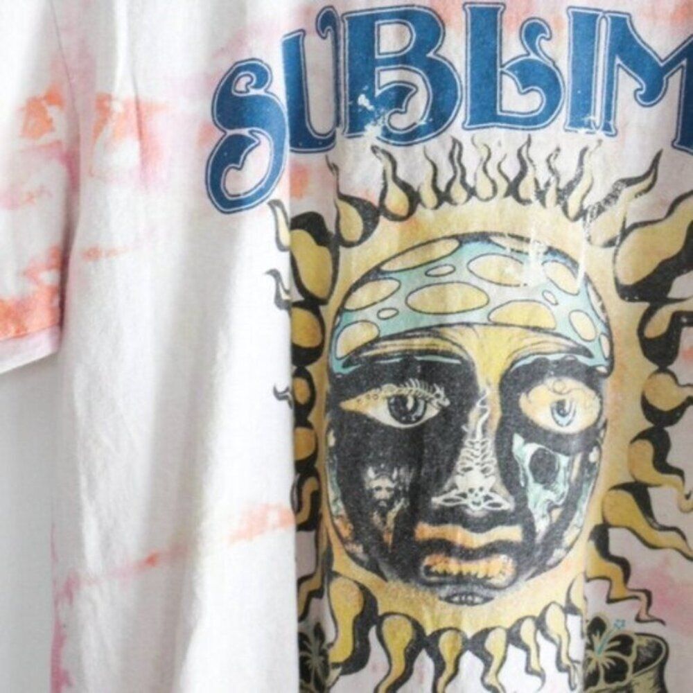 Sublime Sun Graphic Tie Dye Short Sleeve T-Shirt Large - Picture 4 of 6